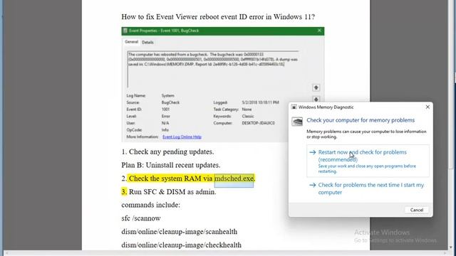 Fix Event Viewer reboot event ID error in Windows 11 смотреть онлайн