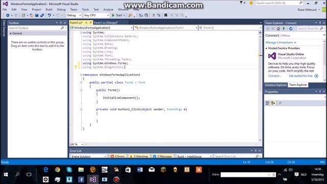 Basic Button: Visual Studio 2015: Windows Form Application | RUBRASTEM by Rune смотреть онлайн
