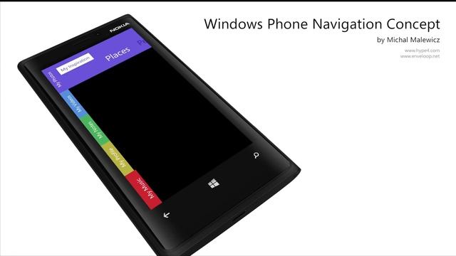 Windows Phone UI / UX navigation mockup смотреть онлайн
