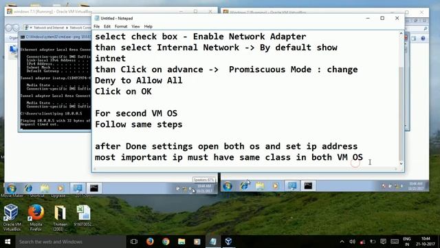 Connecting Two Virtual Machines using Virtual Box смотреть онлайн