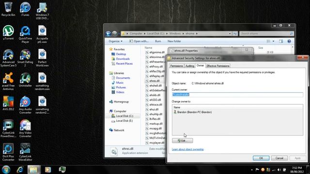 How To Become The Owner Of The ehres.dll File In Windows 7. смотреть онлайн