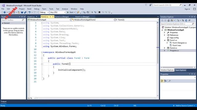 Visual Studio C# Tutorial 38 Multiple Forms смотреть онлайн