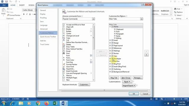 Enable the developer tab in ms word | How to enable ms word developer tab| ms word developer tab смотреть онлайн