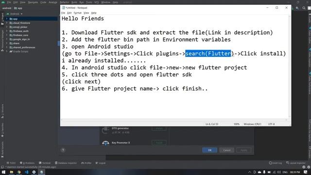 How to Install Flutter in Android studio on Windows | how to set flutter SDK path in android studio смотреть онлайн