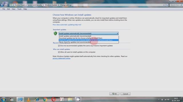 Control Panel System and Security option(Window update, window firewall, system backup and restore) смотреть онлайн