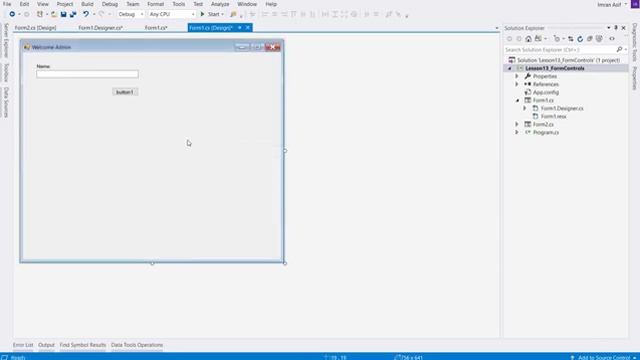 Lesson 13: Create Deskop/Windows Form Application in c sharp. (URDU/HINDI) смотреть онлайн