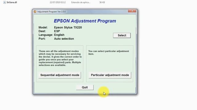Reset Epson TX220 смотреть онлайн