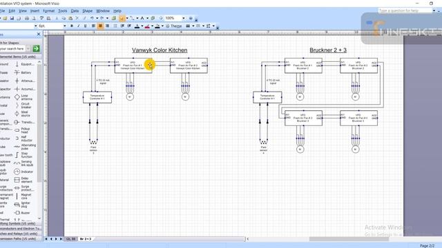 Microsoft Visio lecture, tutorial how to make circuit смотреть онлайн
