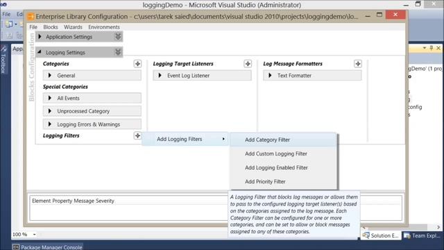 Enterprise Library Logging - C# смотреть онлайн