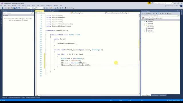 C# winform How To Remove Screen Flickering Issue смотреть онлайн