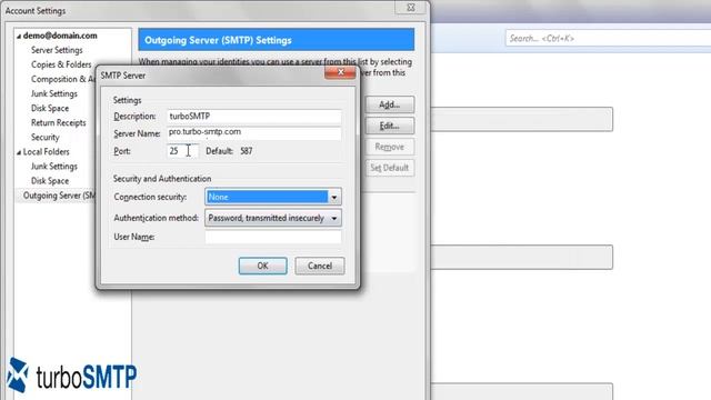 How to configure Mozilla Thunderbird with turbo SMTP service provider смотреть онлайн