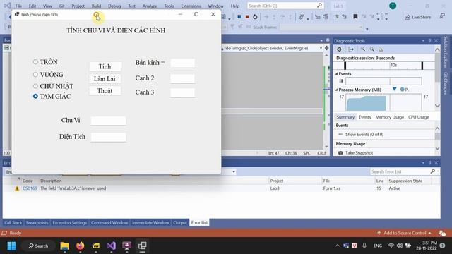 Lab3 Tính chu vi và diện tích các hình - LT trên Windows смотреть онлайн