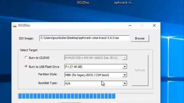 Recover Forgotten Windows 10 Password with Ophcrack LiveCD/USB