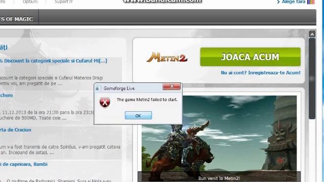 Metin2 new patch November 2013 error (The game metin2 failed to start) смотреть онлайн