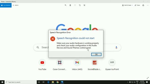 Speech Recognition Error Windows 10 | Speech Recognition Could Not Start Error