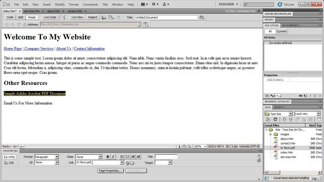 Introduction to Dreamweaver CS5 - Part 5 смотреть онлайн