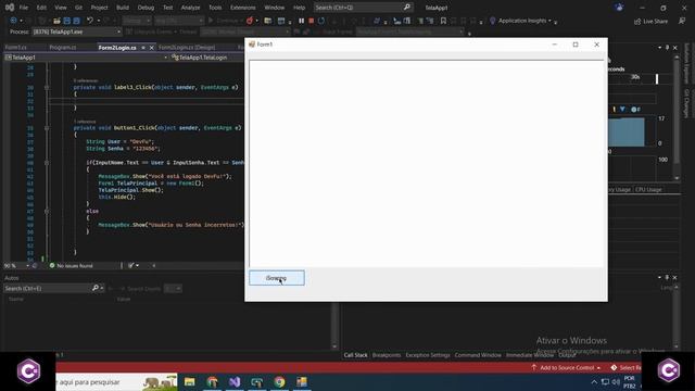 C# Windows Forms App: Tela de Login , Tela de Requisição e Exibição de Texto смотреть онлайн
