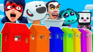 ВЫБЕРИ ПРАВИЛЬНЫЙ ДОМ ЛЕДИ БАГ GMAN ТВ ВУМЕН ГОЛОВОЛОМКА 2 В МАЙНКРАФТ ЗОМБАК