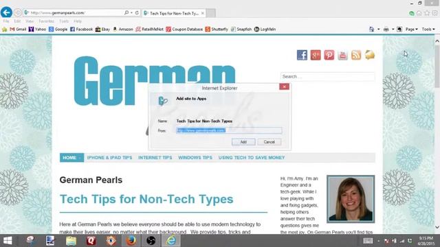 Add Internet Bookmark to your Windows 8 Start Screen смотреть онлайн