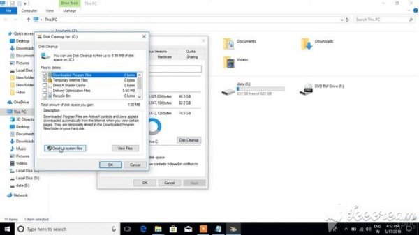 how to free up disk space on c drive windows 10