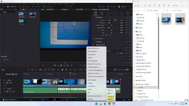 Davinci Resolve Audio problem, Peaks not shown, No Sound (Windows 11 vs Windows 10) смотреть онлайн