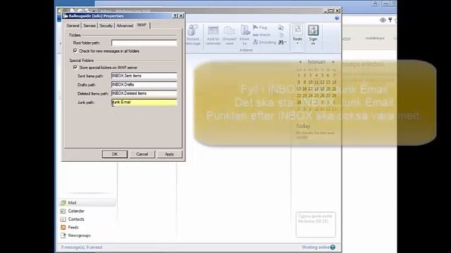 Synkning av mail vid IMAP i Windows Live Mail смотреть онлайн