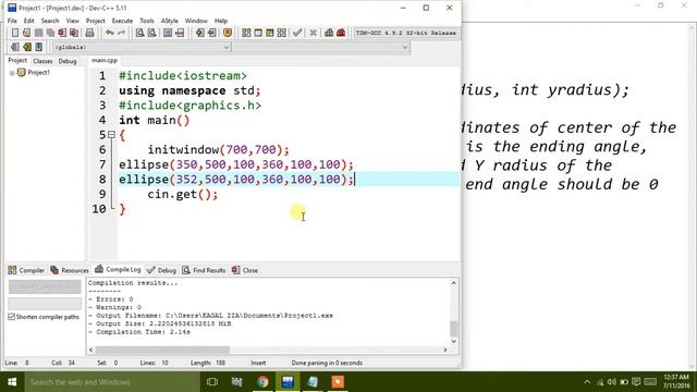 How to make Moon with help of ellipse in C++ (hindi/urdu) смотреть онлайн