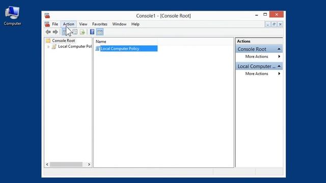 Windows 8.0 Professional - Disable the Computer Configuration Settings in a Group Policy Object смотреть онлайн