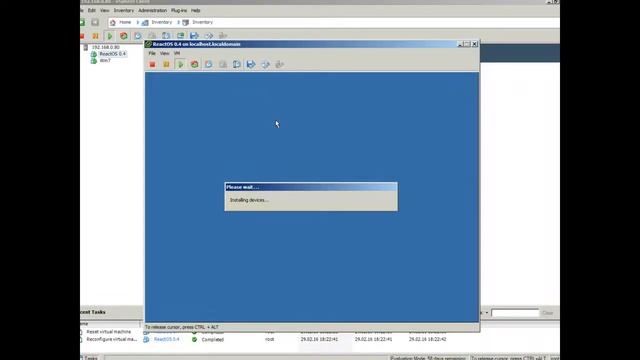 ReactOS 0.4: Установка на Vmware ESXi 6.0/ Installing on Vmware ESXi 6.0 смотреть онлайн