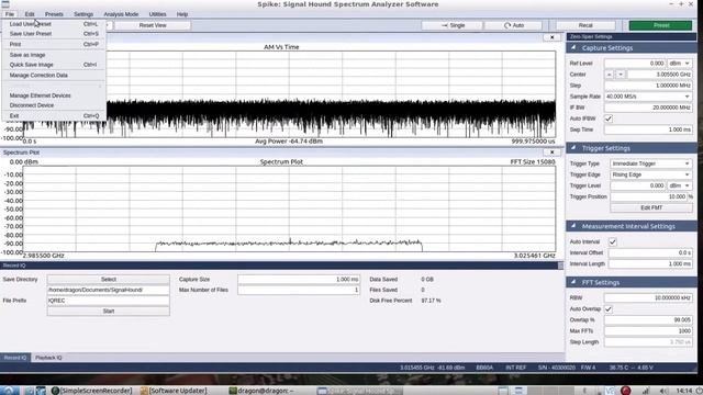 DragonOS LTS Signal Hound’s Spike 3.5.3 software (BB60A) смотреть онлайн