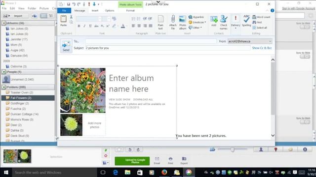 Emailing Photos from Picasa via Windows Live Mail as True Attachments - Not Photo Album or SkyDrive смотреть онлайн