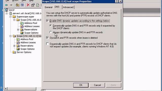 Choosing to always update DNS records in a Windows DHCP scope смотреть онлайн