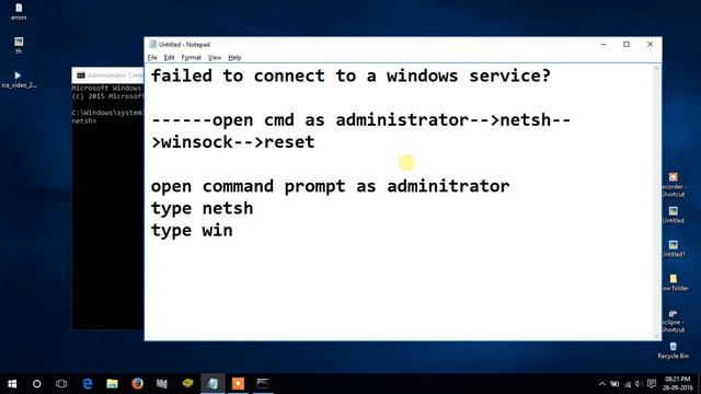 failed to connect to a windows service error on startup in win 10/8/8.1 easy 2 steps to resolve смотреть онлайн
