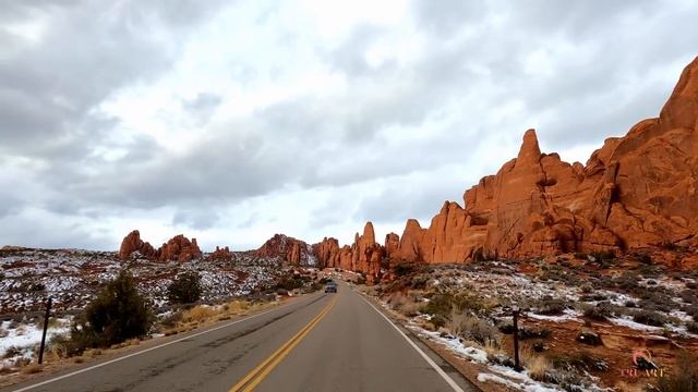 Arches National Park Scenic Drive 6K UHD via Windows North, South, Double, Landscape, Delicate Arch смотреть онлайн