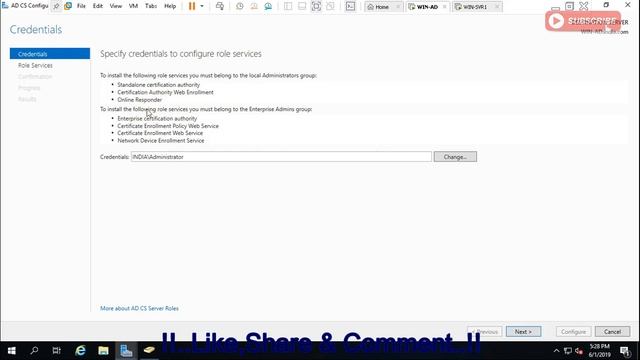 Windows Server 2019 Training 01– Introduction AD Certificate Service - Deploy Root & Subordinate C смотреть онлайн