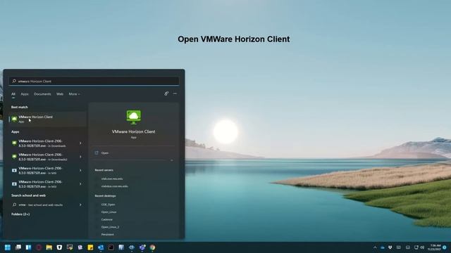 Install VMWare Horizon Client And Connect To VLAB On Windows Links In Description