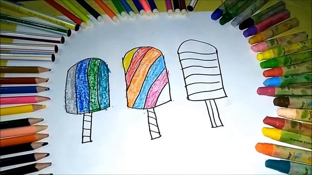 Learn To Draw  Ice Cream For Kids - Ice Cream Coloring Pages For Children With IPlay Colors