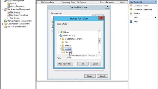 Configuring Quotas and File Screening Using File Server Resource Manager смотреть онлайн