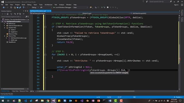 Windows API 04 - GetTokenInformation and Security Identifier смотреть онлайн