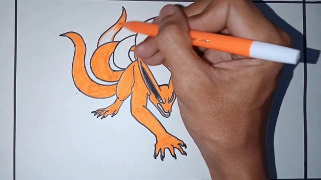 Kurama • Nine-Tailed Kyubi Coloring Pages | Kurama Coloring | Naruto Shippuden