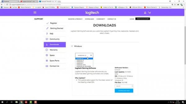 LOGİTECH FORMULA VİBRATİON FEEDBACK WHEEL WİNDOWS 10/8/7 DRİVER