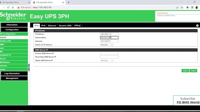 APC UPS SNMP Configuration and how to change IP address. смотреть онлайн