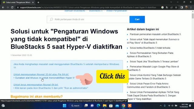 How To Fix Incompatible Windows Setting Bluestacks Error On Windows 11 смотреть онлайн