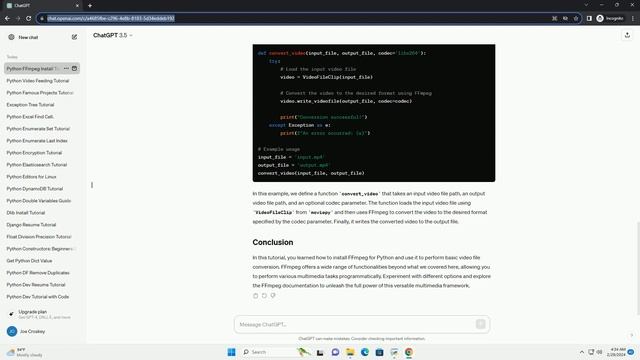 python ffmpeg install смотреть онлайн