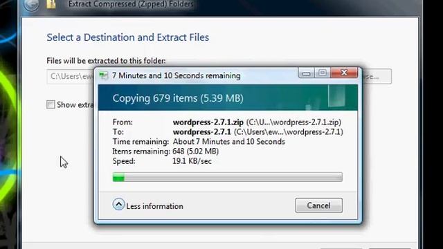 Windows Vista Built-In Zip Extractor vs. 7-Zip смотреть онлайн