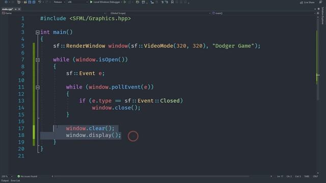 C++ SFML Dodger Game # 3 | Creating Window смотреть онлайн
