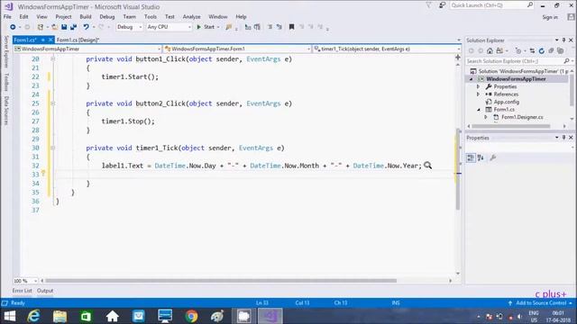 Timer Control in Windows Form Application C# смотреть онлайн