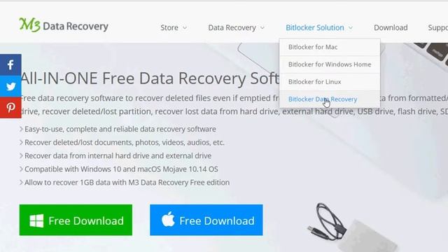 Bitlocker data recovery: How to recover lost files from Bitlocker drive with M3 BitLocker Recovery смотреть онлайн