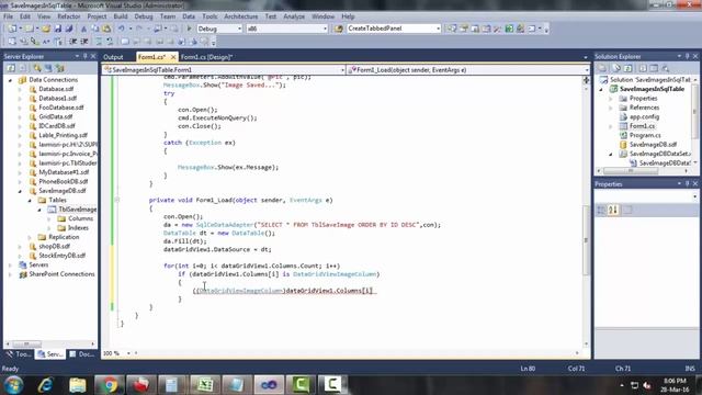 Part - 3 Fill DataGridView With Table Images смотреть онлайн