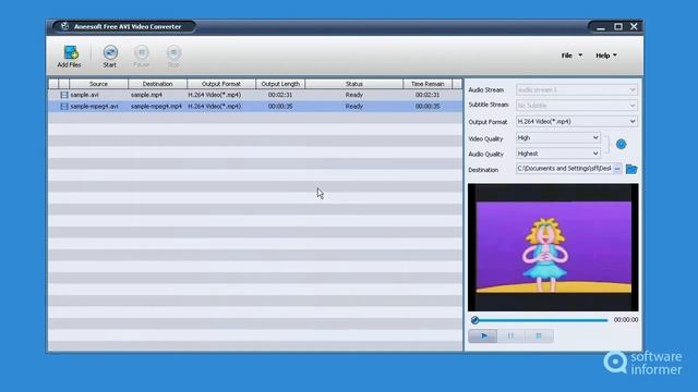 Aneesoft Free AVI Video Converter demonstration смотреть онлайн